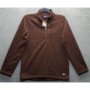 Eddie Bauer 1/4 Zip Pullover Sweater Mens Small Multi Fleece Lined Long Sleeve